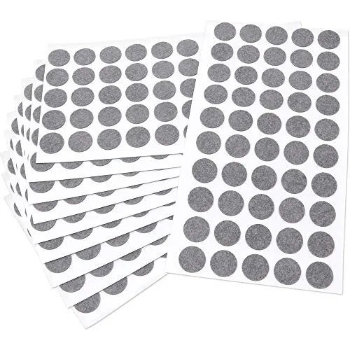 Adsamm Ultrasottili Ø 16 mm Feltrini Autoadesivi 500 pz Grigi 1,5 mm