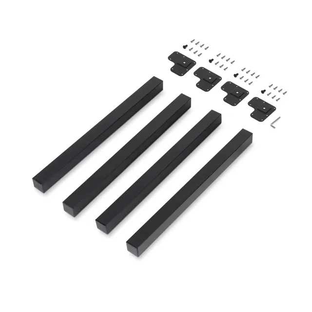 Emuca Gambe Tavolo 50x50 H710 Acciaio Nere