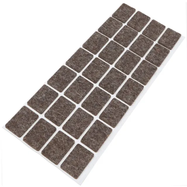 Adsamm feltrini autoadesivi 20x30 mm marroni 28 pezzi lana 3 mm