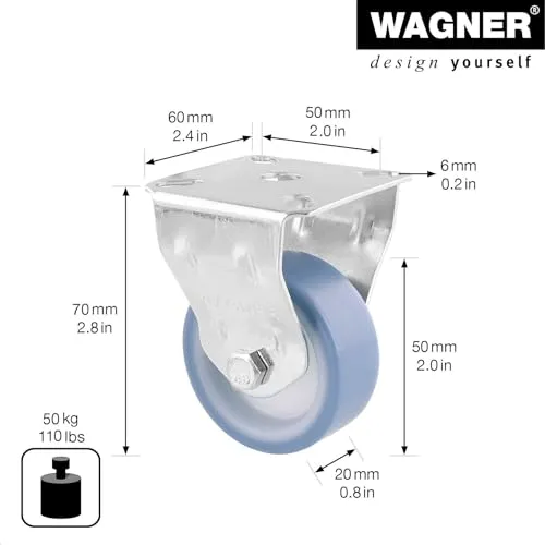 Wagner Eco RO 7550 rotella fissa 50 mm blu/bianco 50 kg