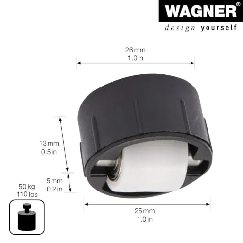 WAGNER Roller Mini 01701601 rotella incasso Ø 15 mm
