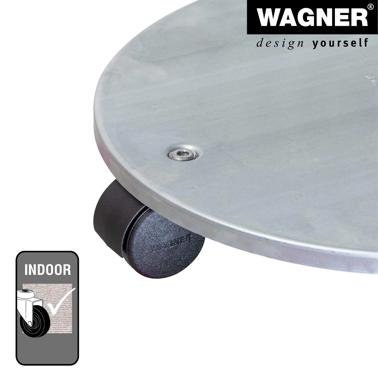 Wagner Steel 20006601 carrello piante Ø30 cm argento 60 kg
