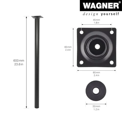 Wagner Classic ST 1060 gamba mobili nera 60 cm
