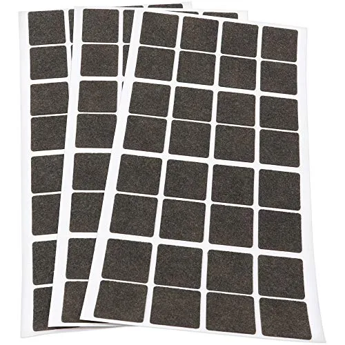 Adsamm ultrasottili feltrini quadrati 25x25 mm marroni 96 pezzi 1,5 mm