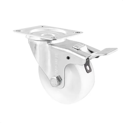 Wagner 04758001 rotella girevole bianca 80 mm con freno 1 pz