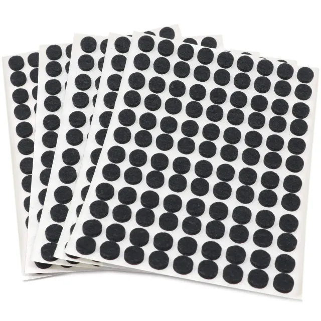 Adsamm feltrini autoadesivi 540 pz Ø10 mm neri in feltro