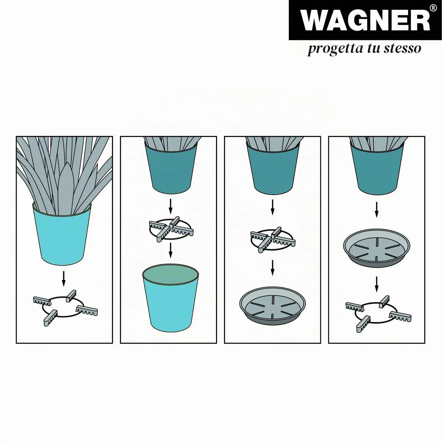 Wagner GH 0800 supporto vasi Ø 12-20 cm 50 kg