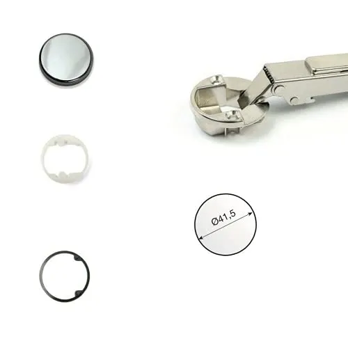 Indaux Cerniere ø35mm Anta Vetro 4 Pezzi Ammortizzate Collo Dritto