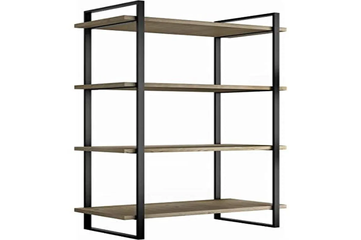 Emuca Scaffale Industriale 1150mm Nero Mogano 4 Ripiani