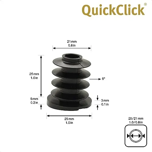 Wagner QuickClick 15787500 basi sedie Ø21/25mm 4pz Smart