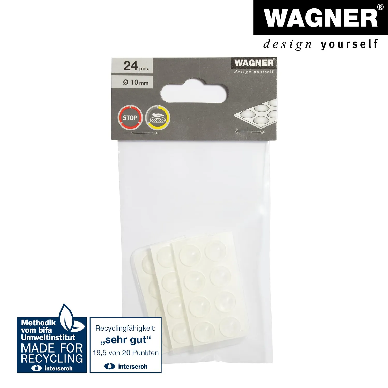 Wagner 15301399 EH 3013 paracolpi elastici trasparenti 24pz