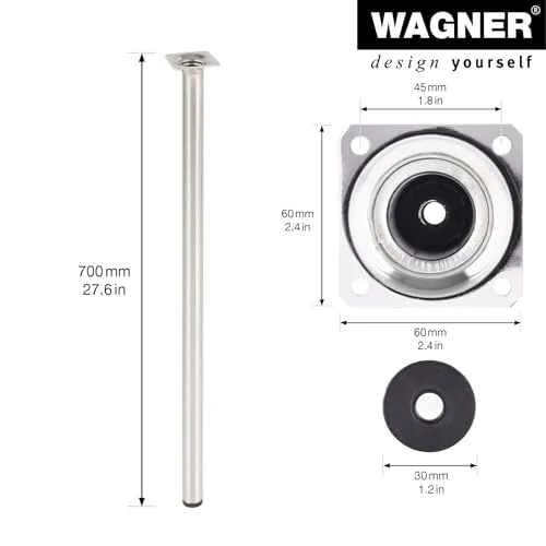 Wagner Classic ST 1170 gamba mobile acciaio 700 mm