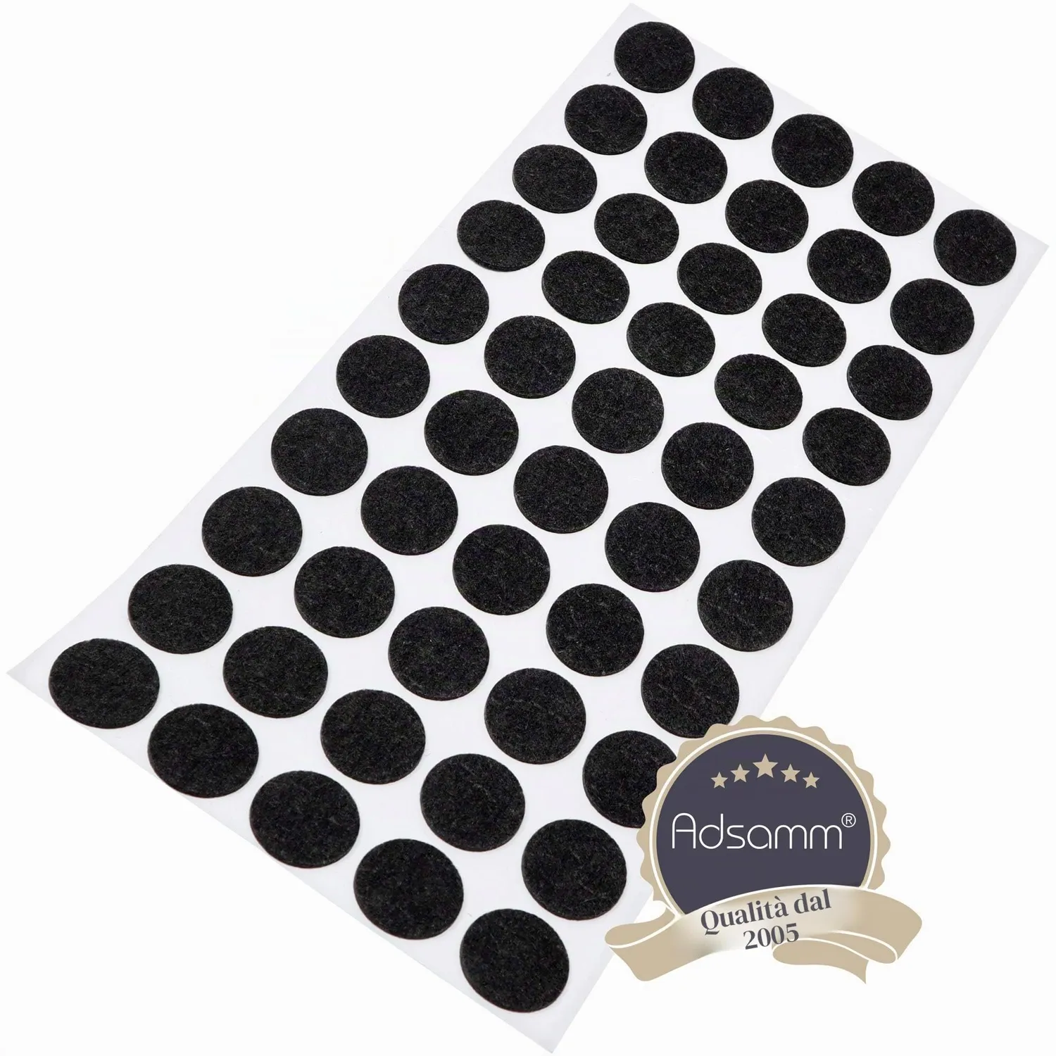 Adsamm Feltrini Ultrasottili Neri 20 mm 50 Pezzi 1,5 mm