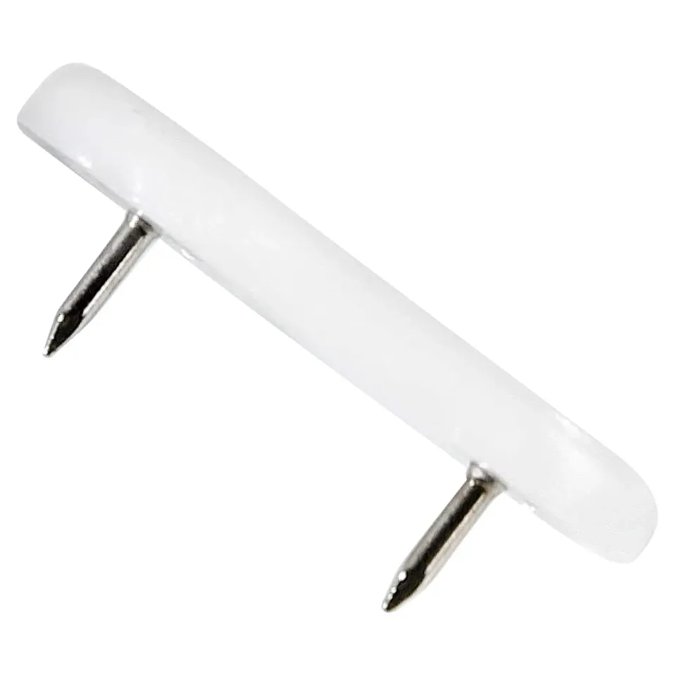 Adsamm Scivoli Plastica 18x44 mm Bianchi 100 Pezzi con Chiodi
