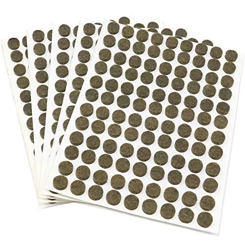 Adsamm feltrini autoadesivi Ø 10 mm marrone 540 pezzi sintetici 3,5 mm