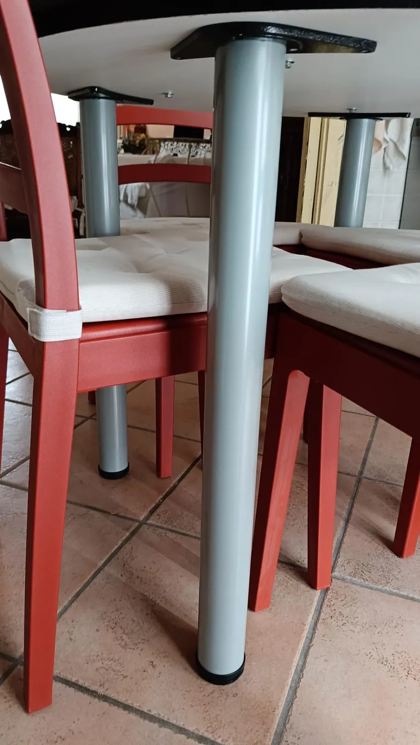 Gedotec gambe tavolo 710mm nero opaco D60 4 pezzi