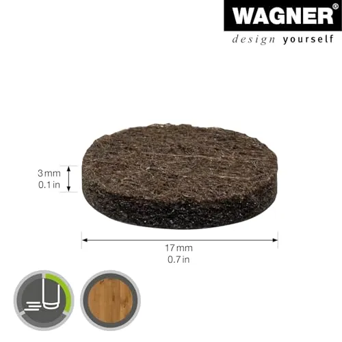 Wagner 15131799 feltrini Ø17 mm 24 pezzi marroni