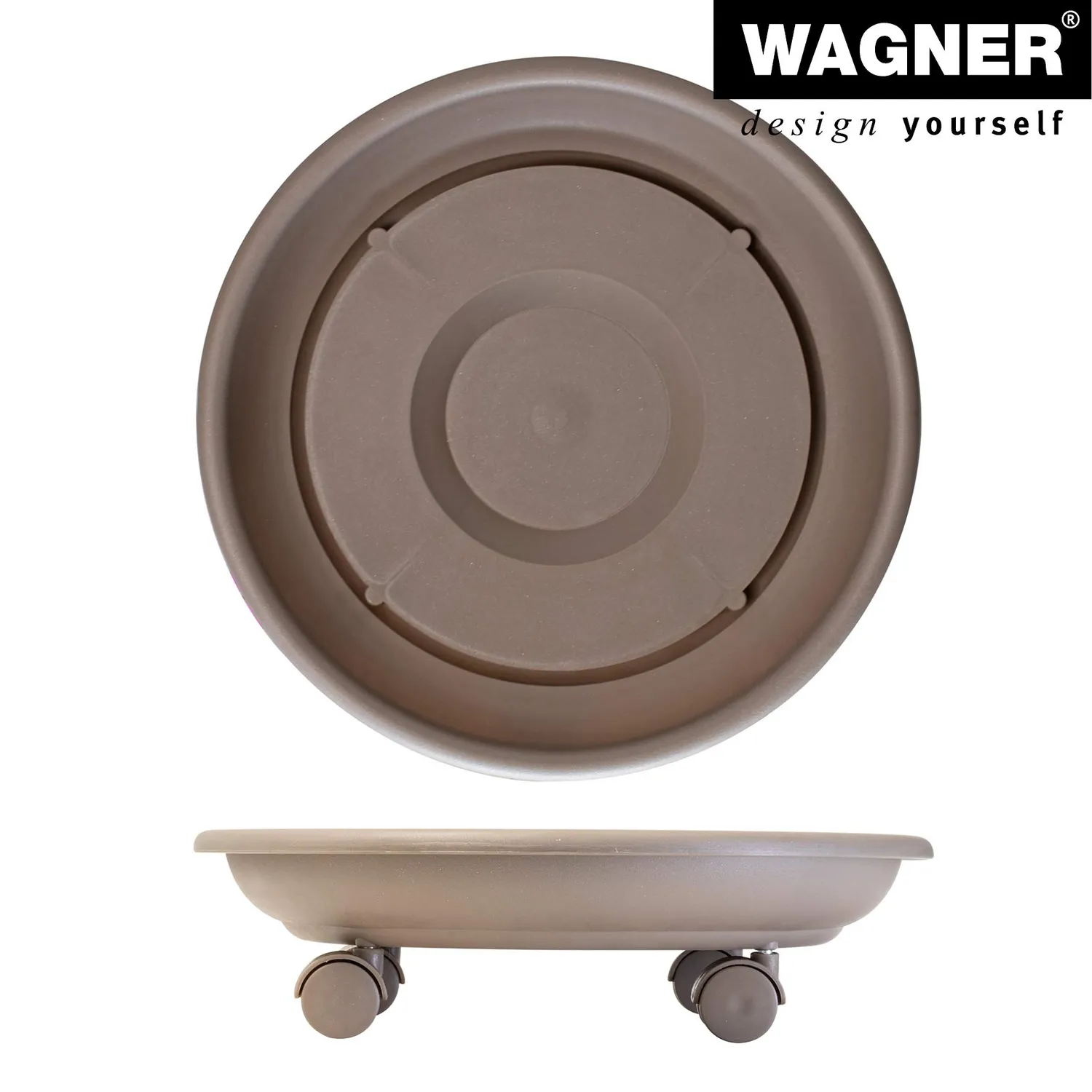 WAGNER Serie K Carrello Piante Ø34 Tortora Portata 50 kg