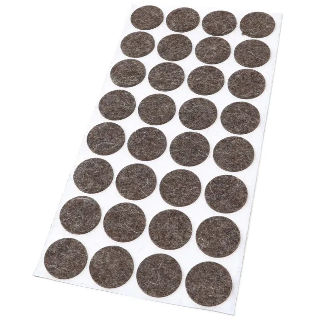 Adsamm feltrini lana Ø 26 mm marroni 32 pezzi spessi 3 mm