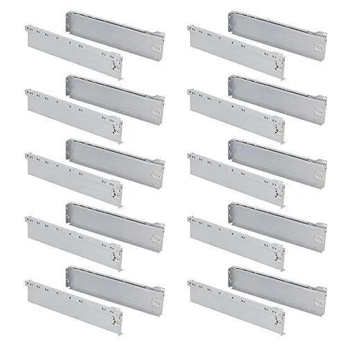 Emuca Vertex 3041025 kit cassetto H86 270mm 10 pezzi alluminio