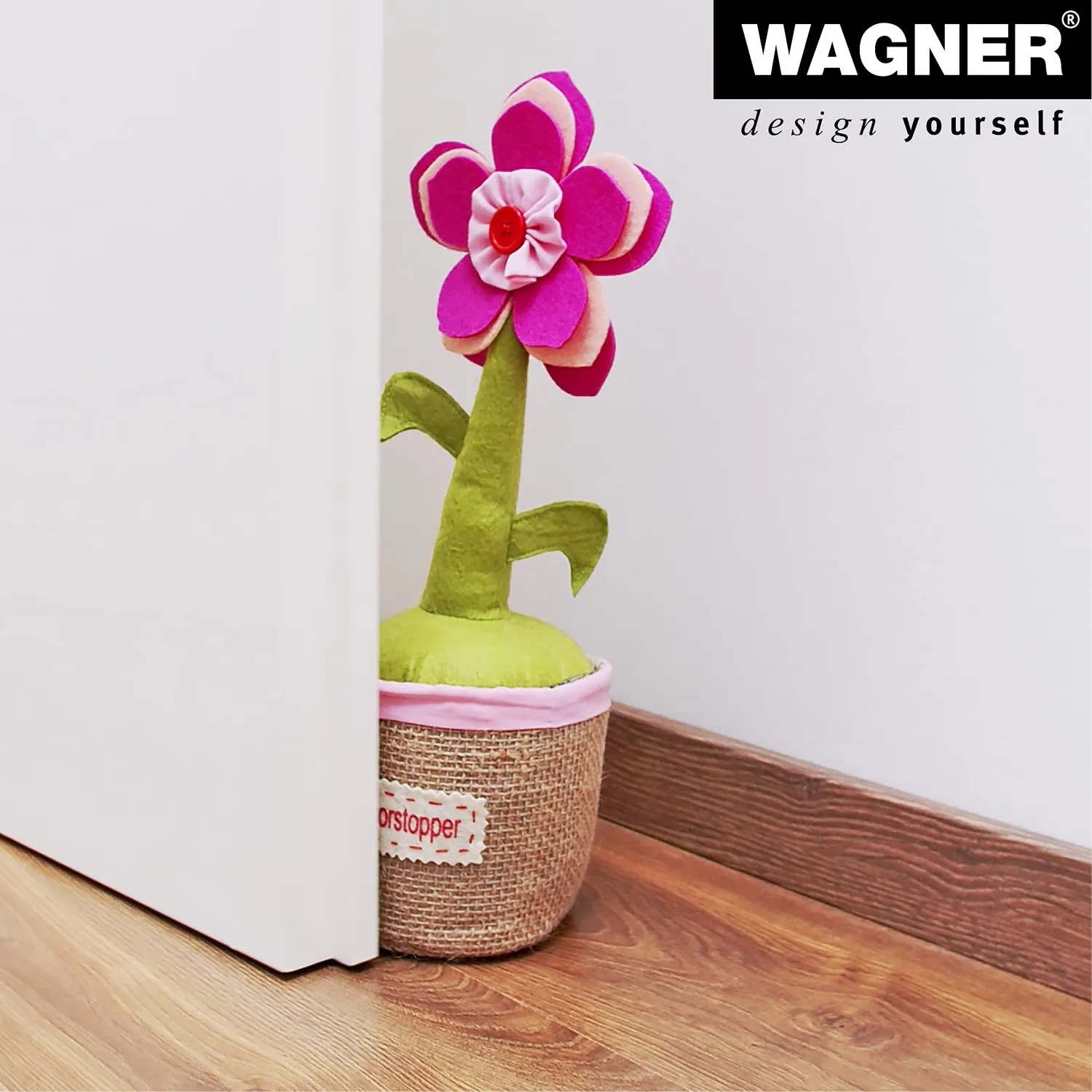 Wagner Pink Flower Fermaporta Tessuto Rosa 1500 g