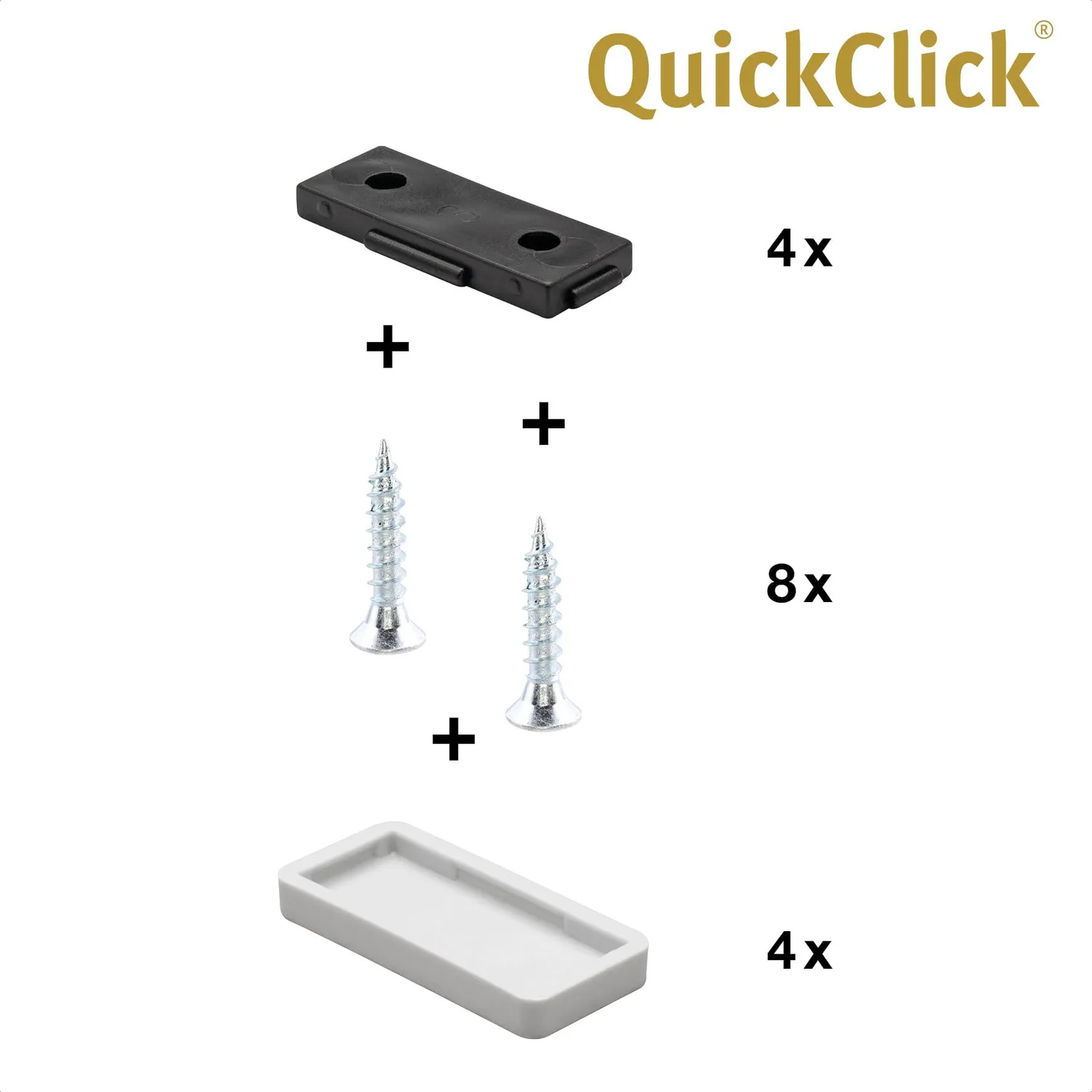 Wagner QuickClick Pattini Hyper Avvitare 32x15 mm 4 pz