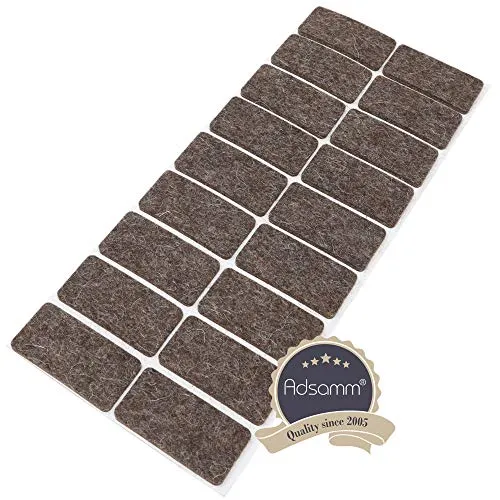 Adsamm Quality Feltrini Lana 25x50 mm Marroni 18 Pezzi 3 mm