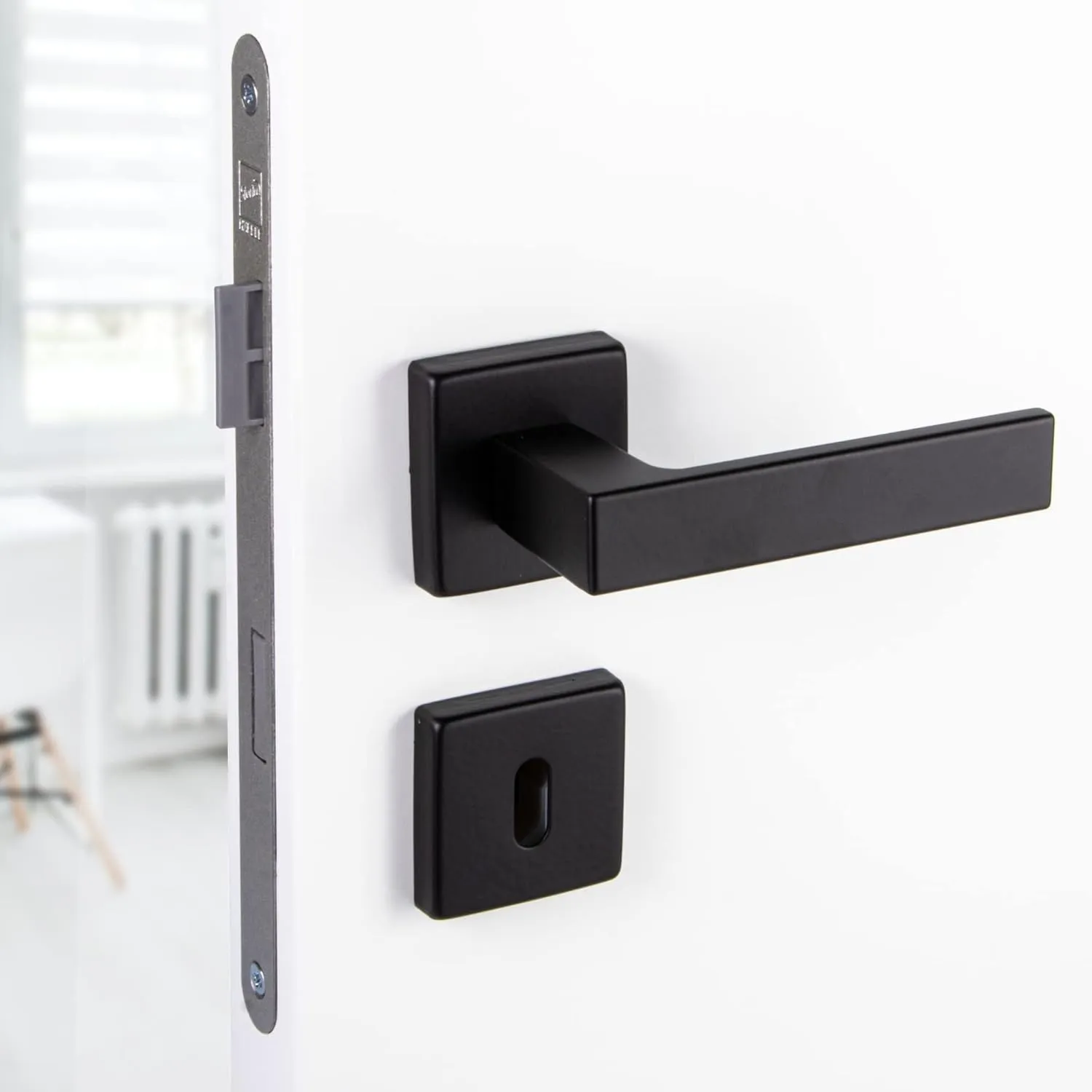 Gedotec Push 1317 maniglia porta BB rosetta 50 mm nero opaco