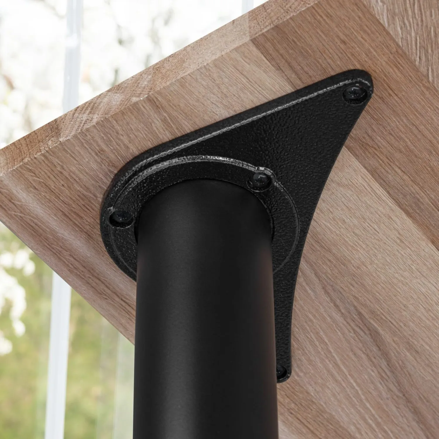 Gedotec gambe tavolo 710mm nero opaco D60 4 pezzi