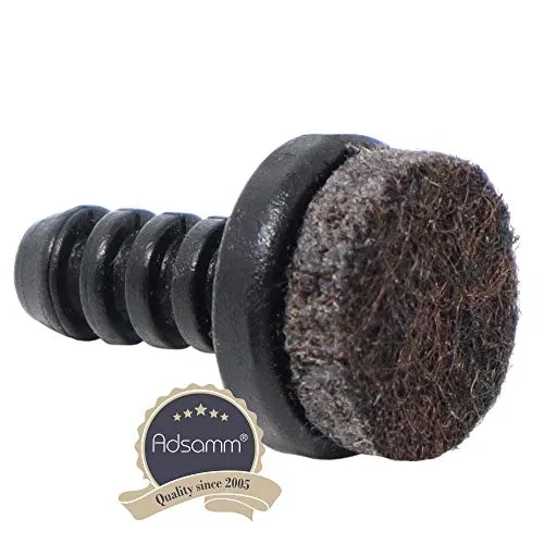 Adsamm puntali alettati feltro 4 pz neri Ø 5-6 mm