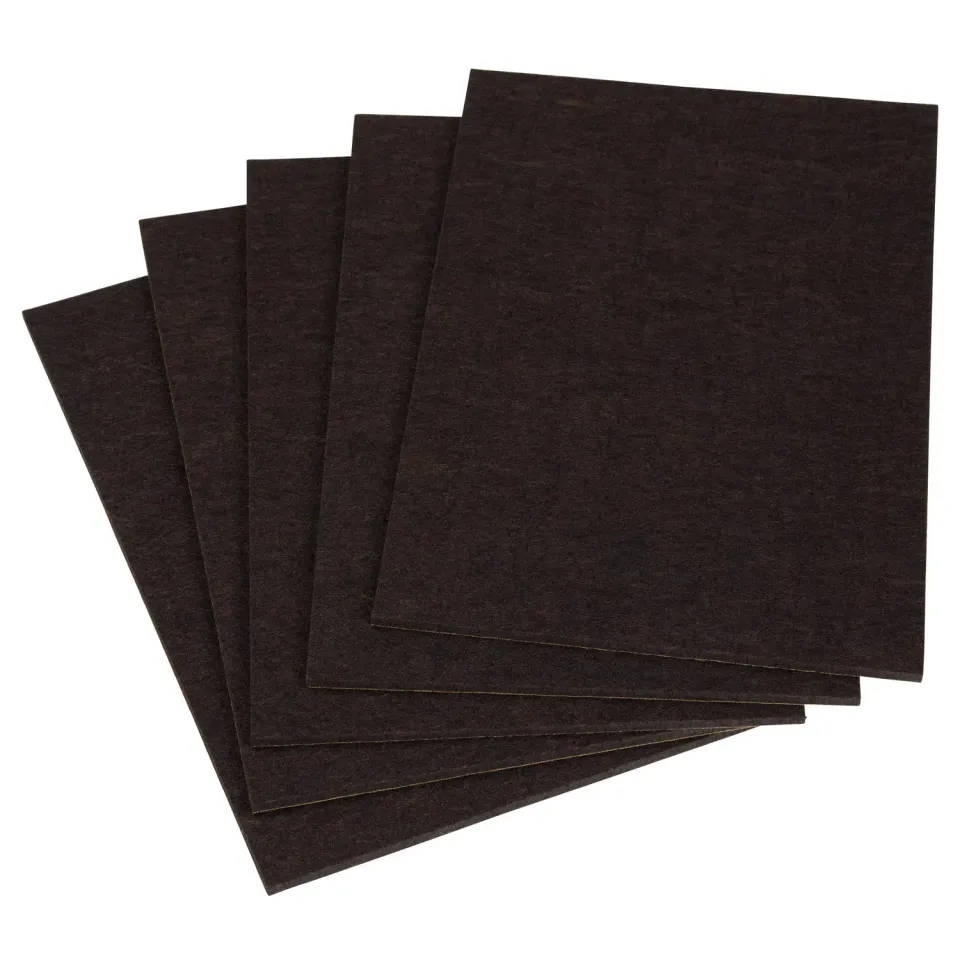 Adsamm fogli feltro autoadesivo 200x300 mm marroni 5 pezzi 5,5 mm