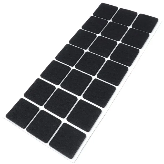 Adsamm feltrini autoadesivi quadrati neri 30x30 mm 21 pezzi