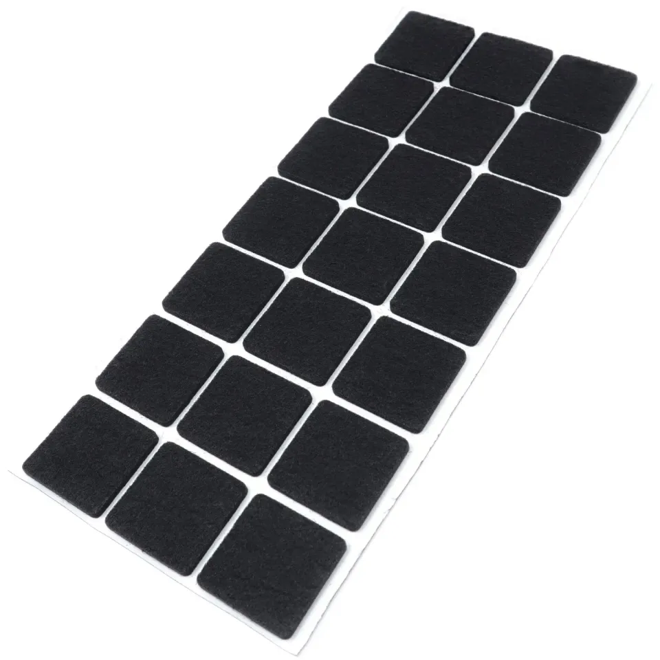 Adsamm feltrini autoadesivi quadrati neri 30x30 mm 21 pezzi