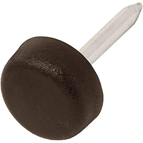 Adsamm 10 mm feltrini plastica con chiodo 100 pz marroni