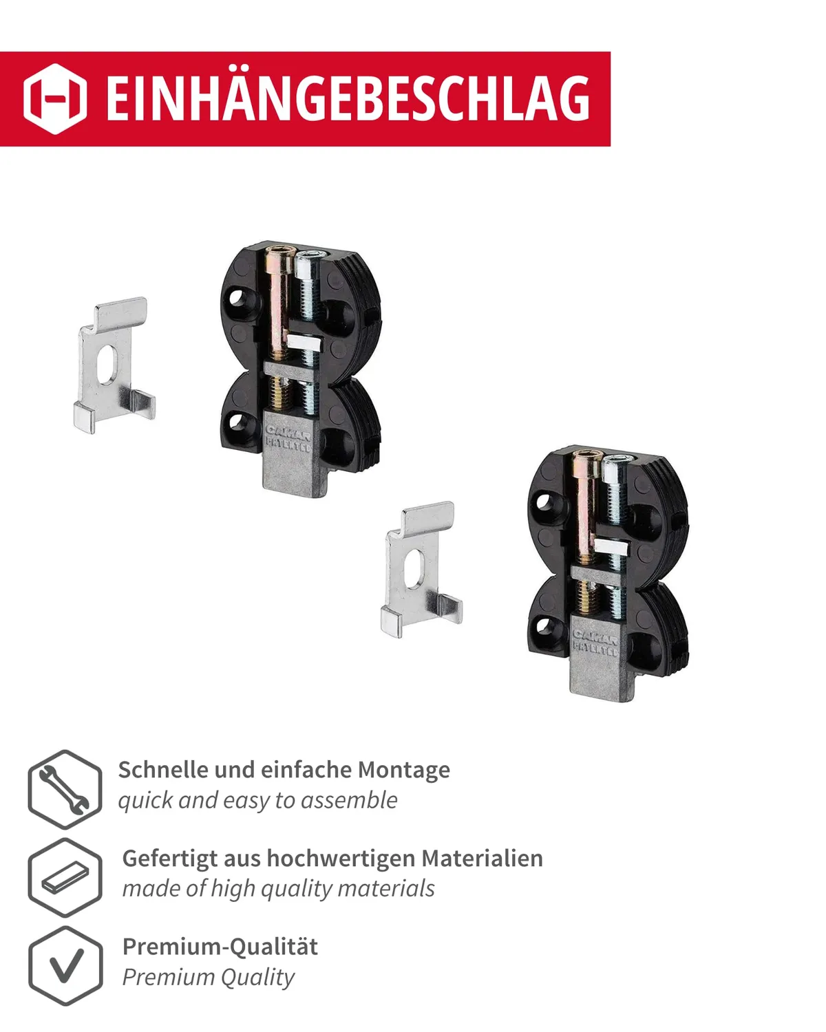 Gedotec MIDI-S gancio pensile mobili 10 kg 2 pezzi