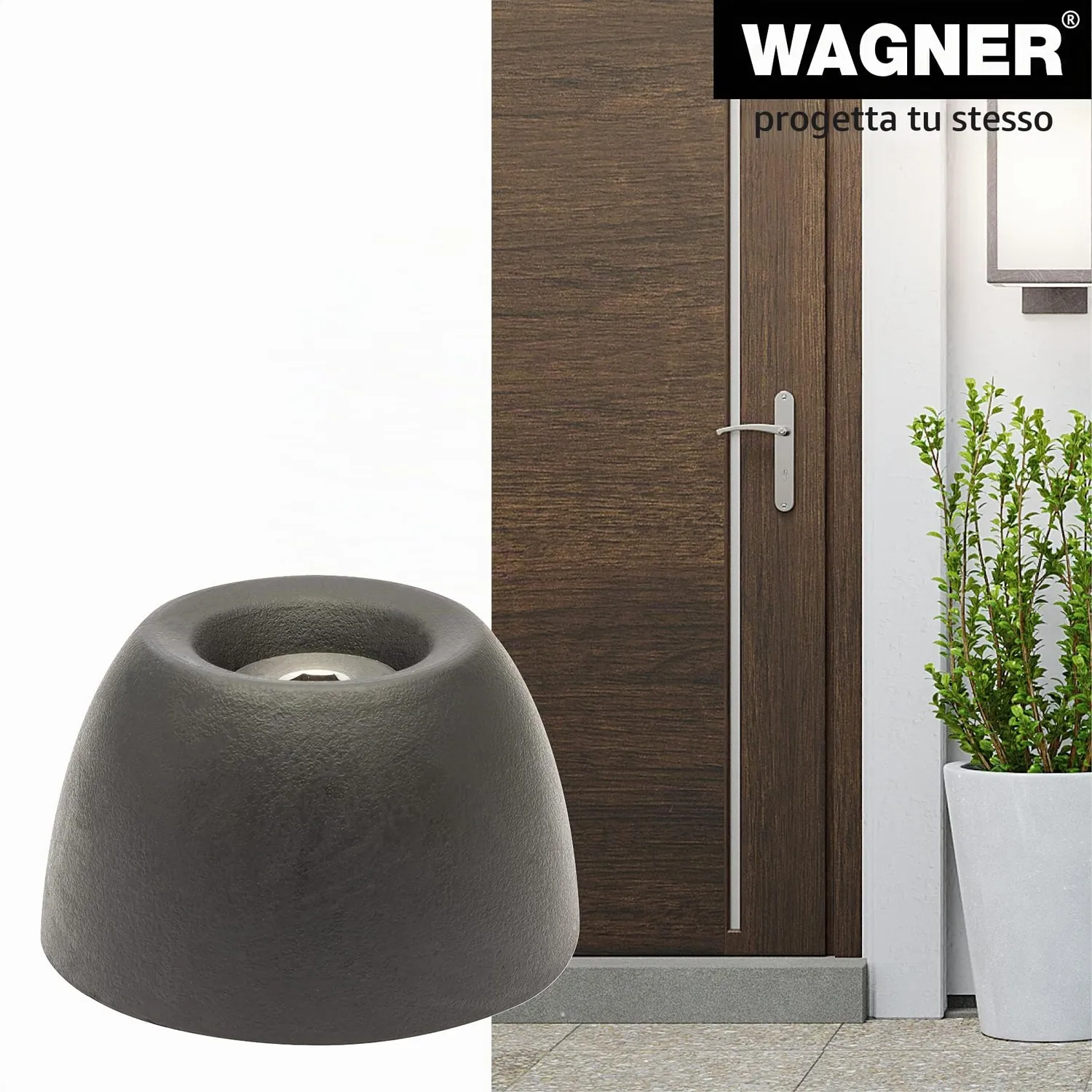 Wagner Calice Outdoor fermaporta pavimento 50x30 mm gomma