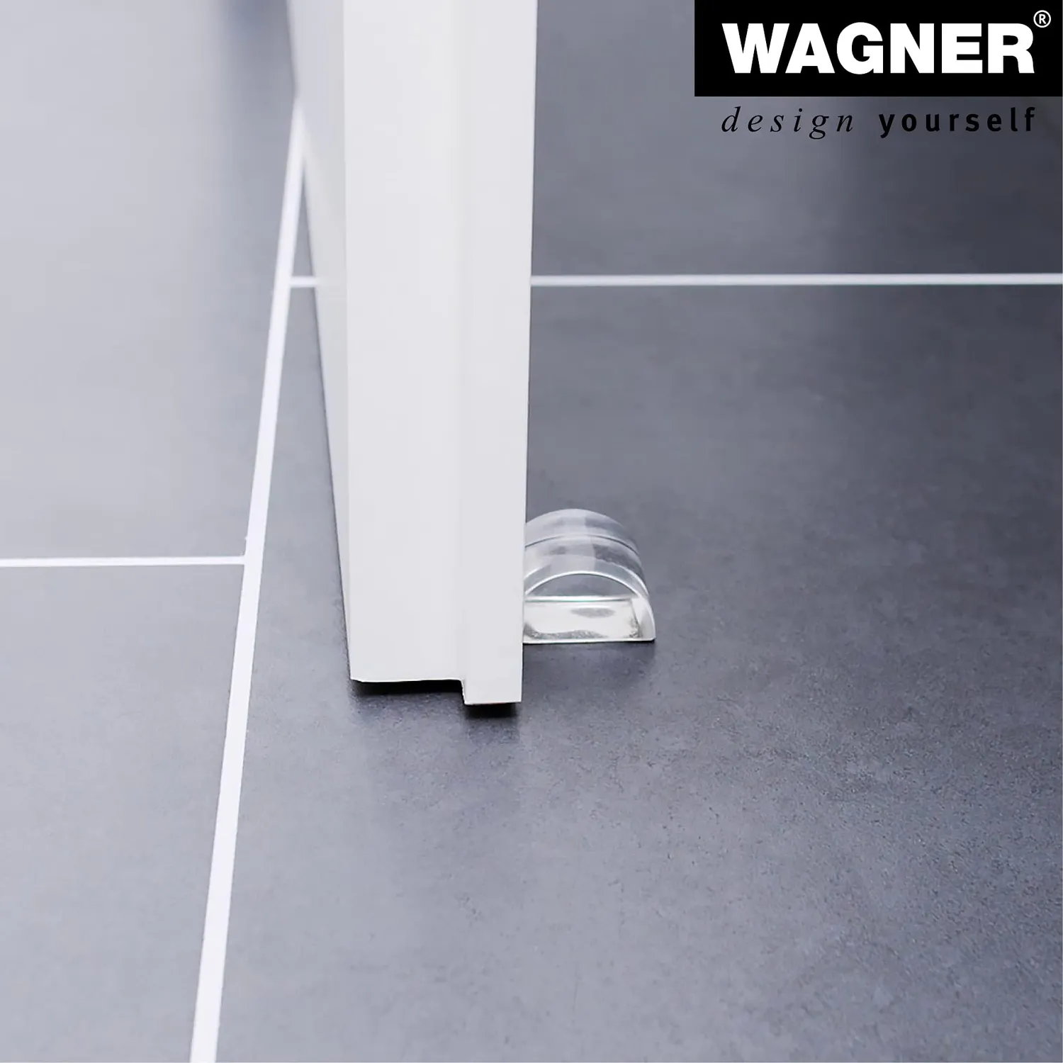 Wagner Clear fermaporta pavimento adesivo 38x34x20 mm gomma