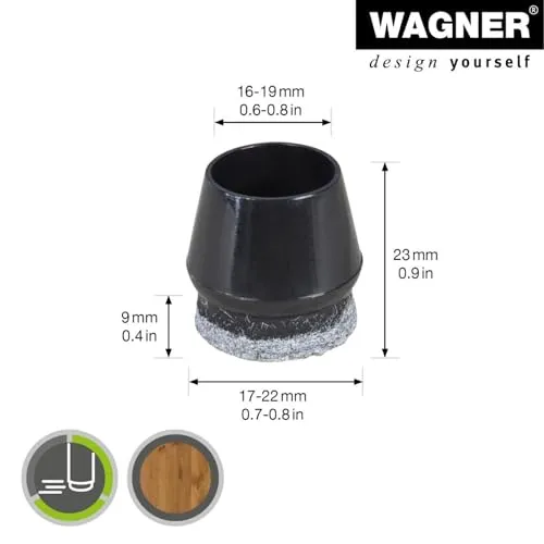 Wagner 15065940 tappi tubi tondi 40 pezzi con feltro