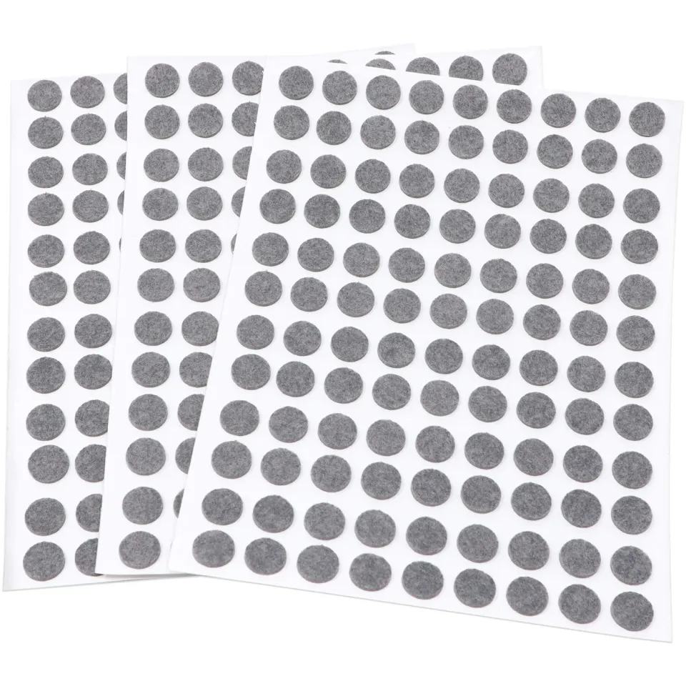 Adsamm feltrini autoadesivi Ø 10 mm grigi 324 pezzi ultrasottili