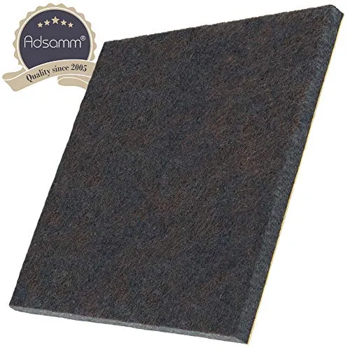 Adsamm Quality feltrini quadrati 100x100 mm marroni 32 pezzi 5,5 mm