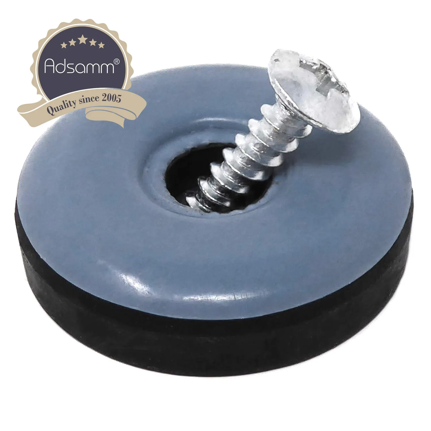 Adsamm Scivoli PTFE con Vite Ø30 mm Grigi 4 Pezzi