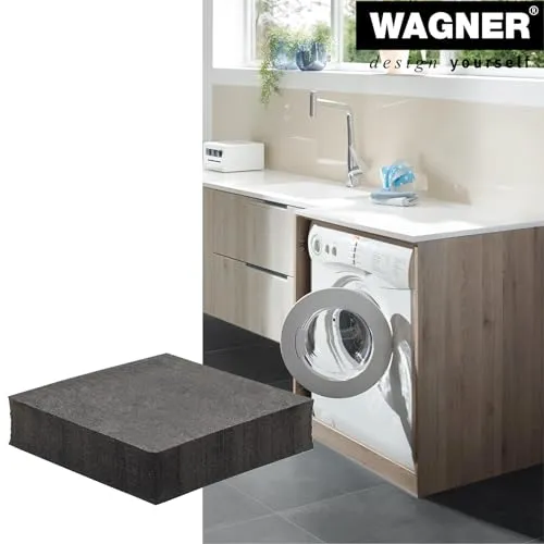 Wagner 15195099 antivibranti lavatrice 2 pezzi 50x50 mm neri