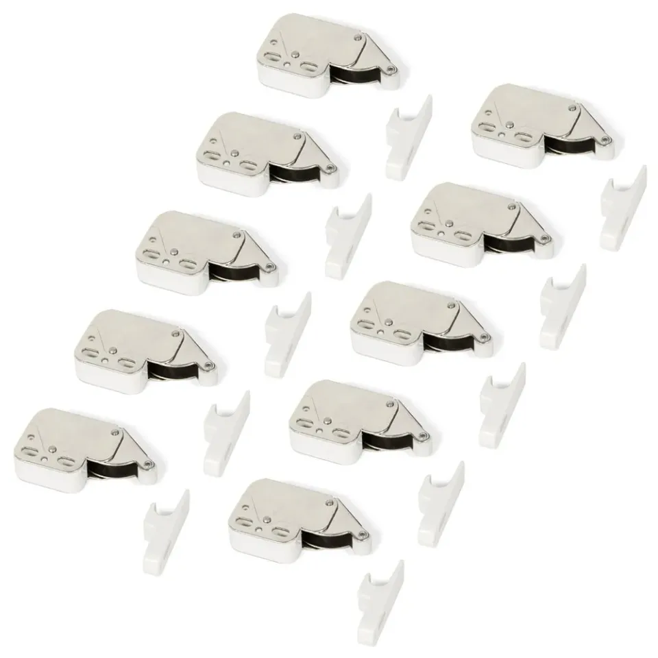 Emuca 1275415 chiusura mini-latch anta mobile set 10 pezzi