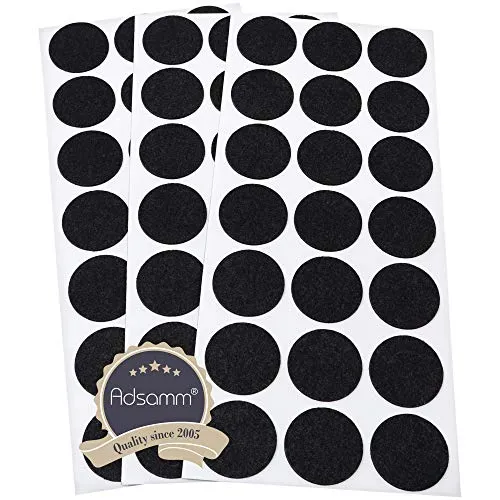 Adsamm feltrini ultrasottili Ø30 mm nero 63 pezzi 1,5 mm