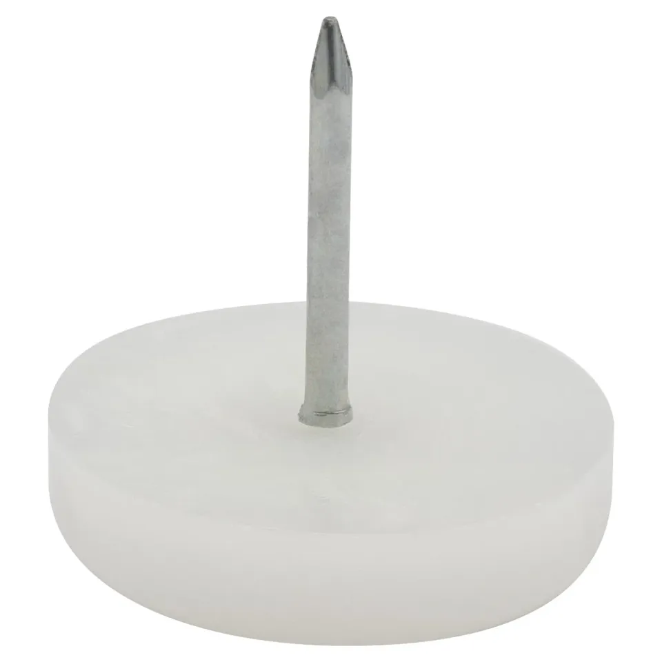 Wagner EH 0926 15092699 pattini plastica bianchi 25mm 4 pezzi chiodo