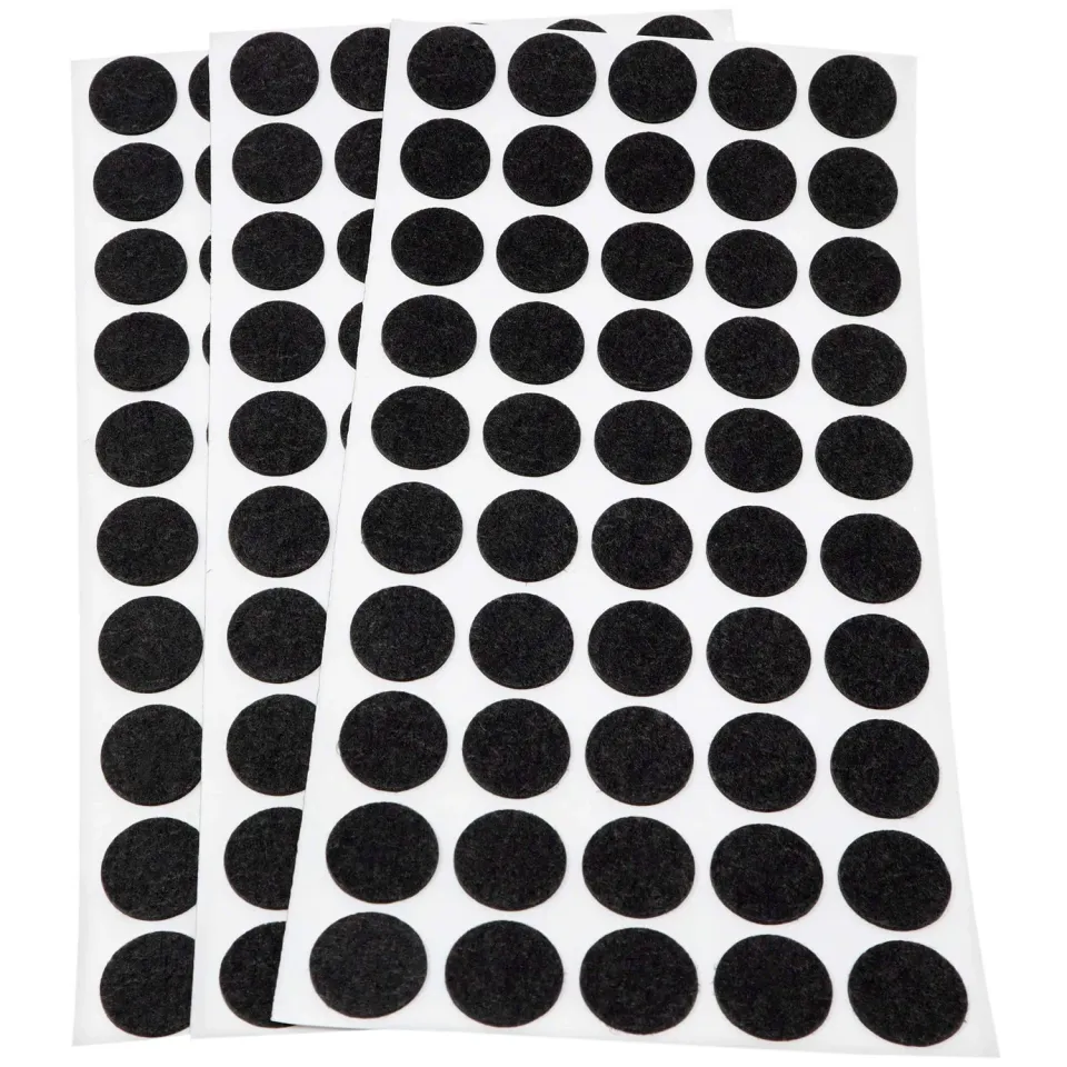 Adsamm feltrini autoadesivi rotondi 20 mm neri 150 pz