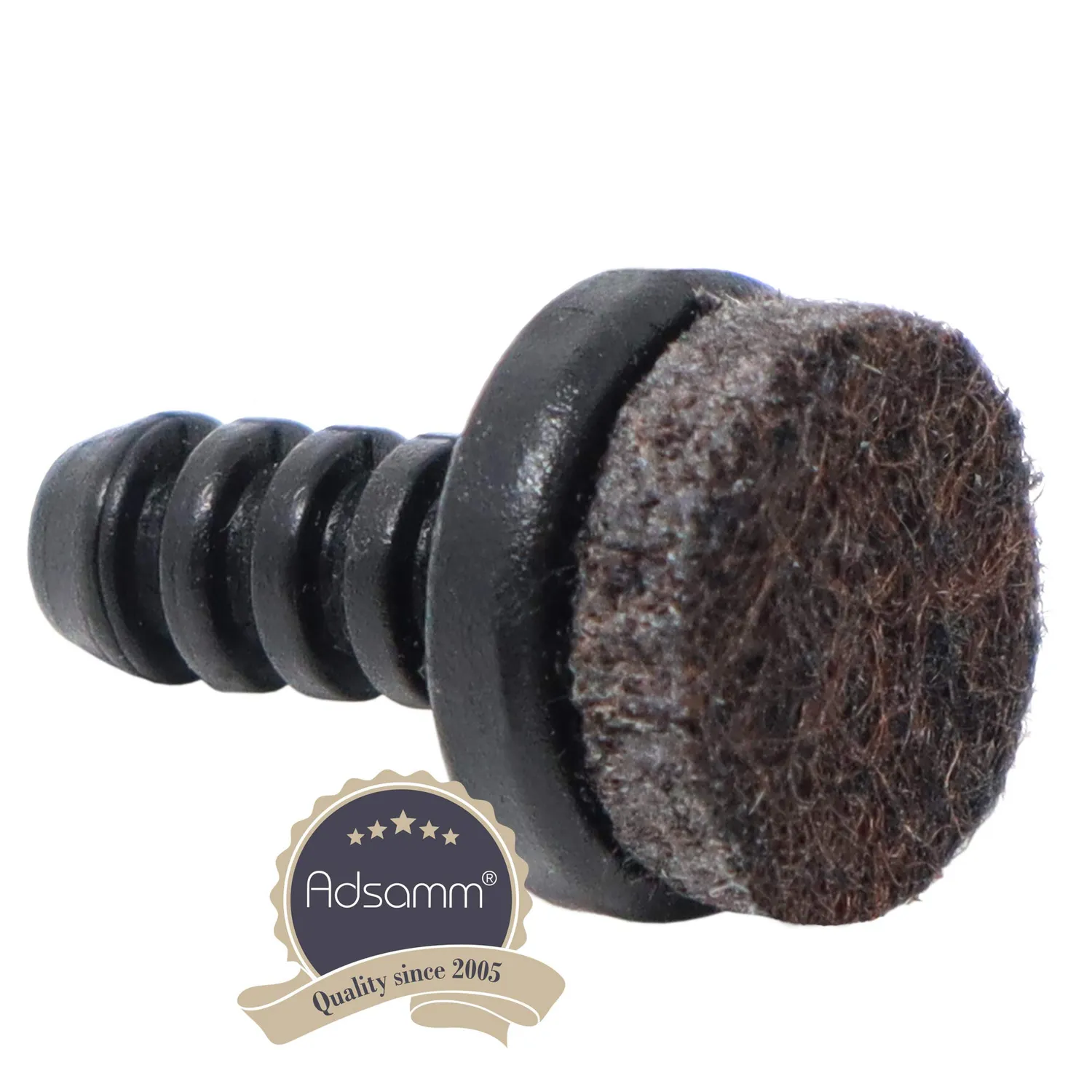 Adsamm puntali alettati feltro 4 pz neri Ø 5-6 mm