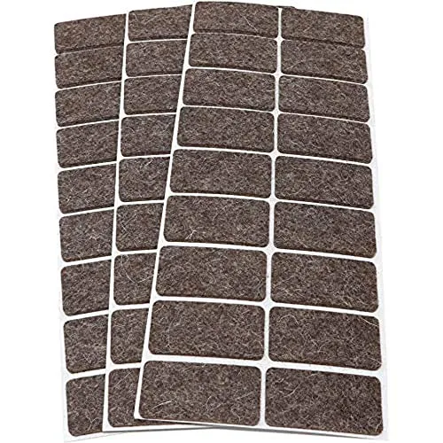 Adsamm Feltrini Rettangolari 25x50 mm Marrone 54 Pezzi Lana