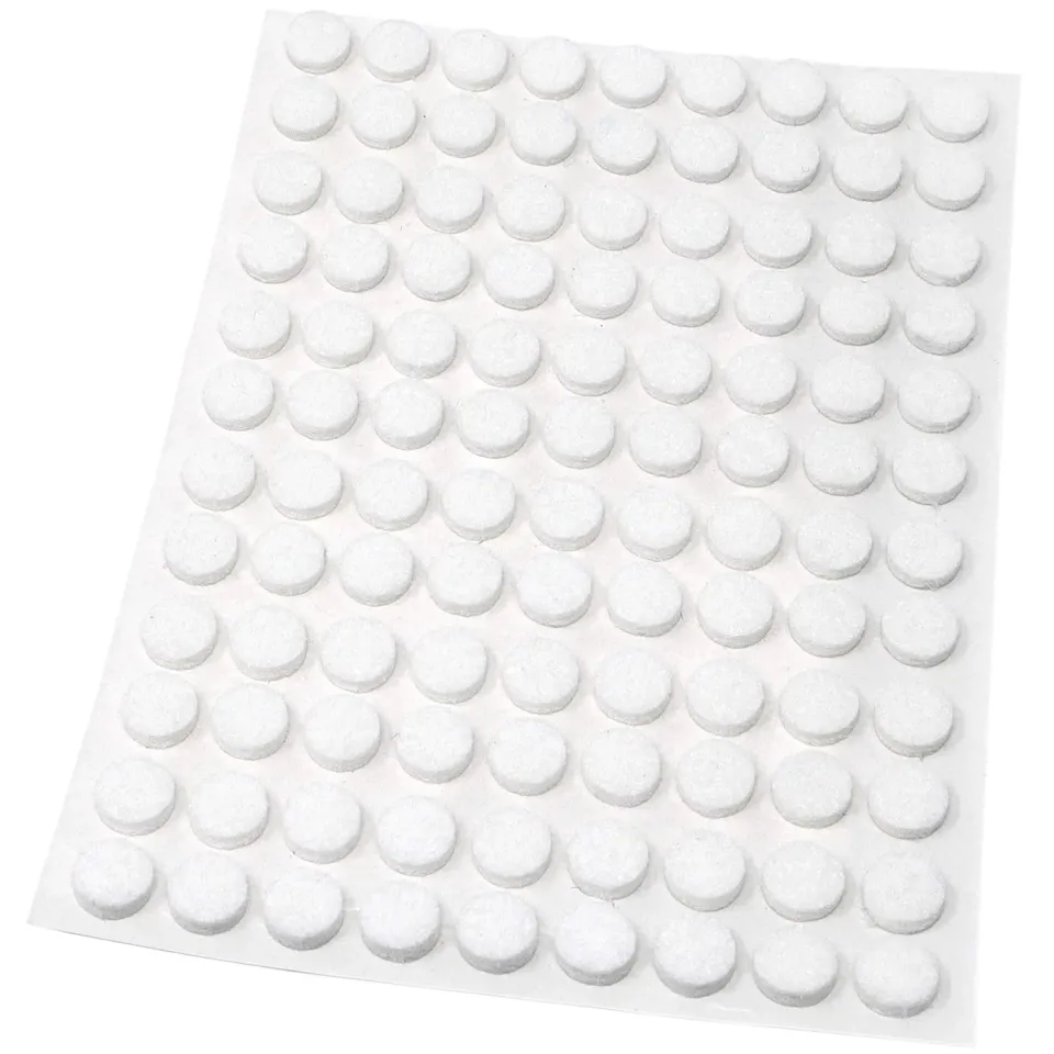 Adsamm feltrini adesivi bianchi tondi 10 mm 108 pezzi