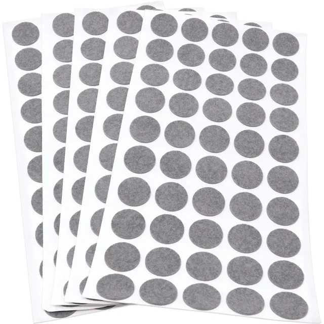 Adsamm feltrini autoadesivi rotondi 20 mm grigio 250 pezzi sottili